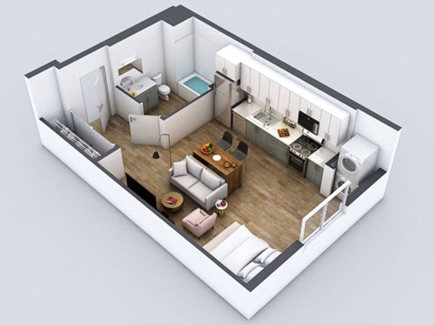 S7 Floorplan at 5550 Hollywood, California